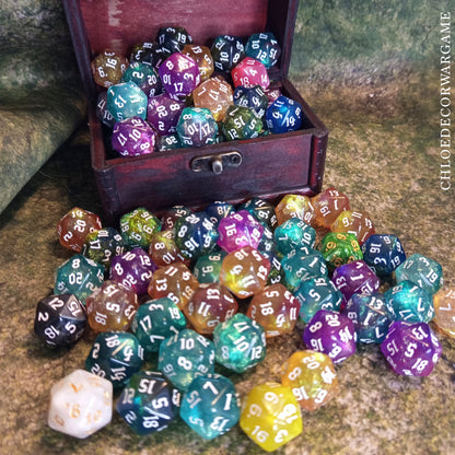 D20 – Dé JDR à l’unité (Couleur aléatoire)