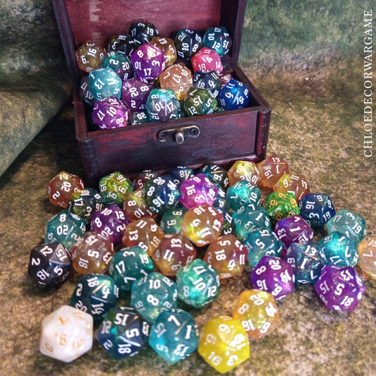 D20 – Dé JDR à l’unité (Couleur aléatoire)